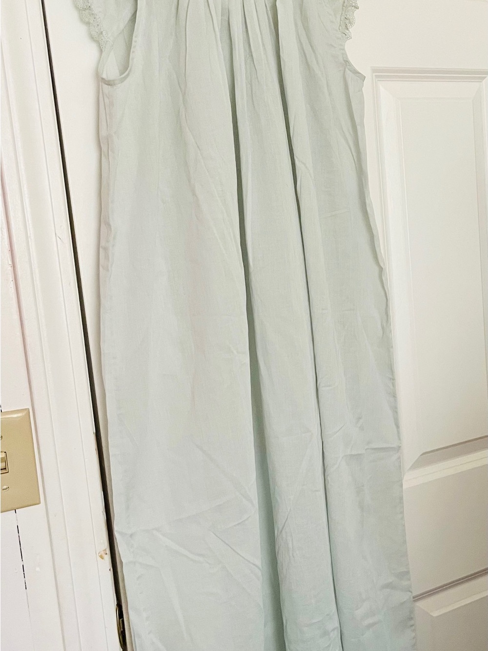 NWT Doen Lucilla Nightgown Dress in Rain Cloud Light Crochet Trim Size Small - Picture 8 of 8